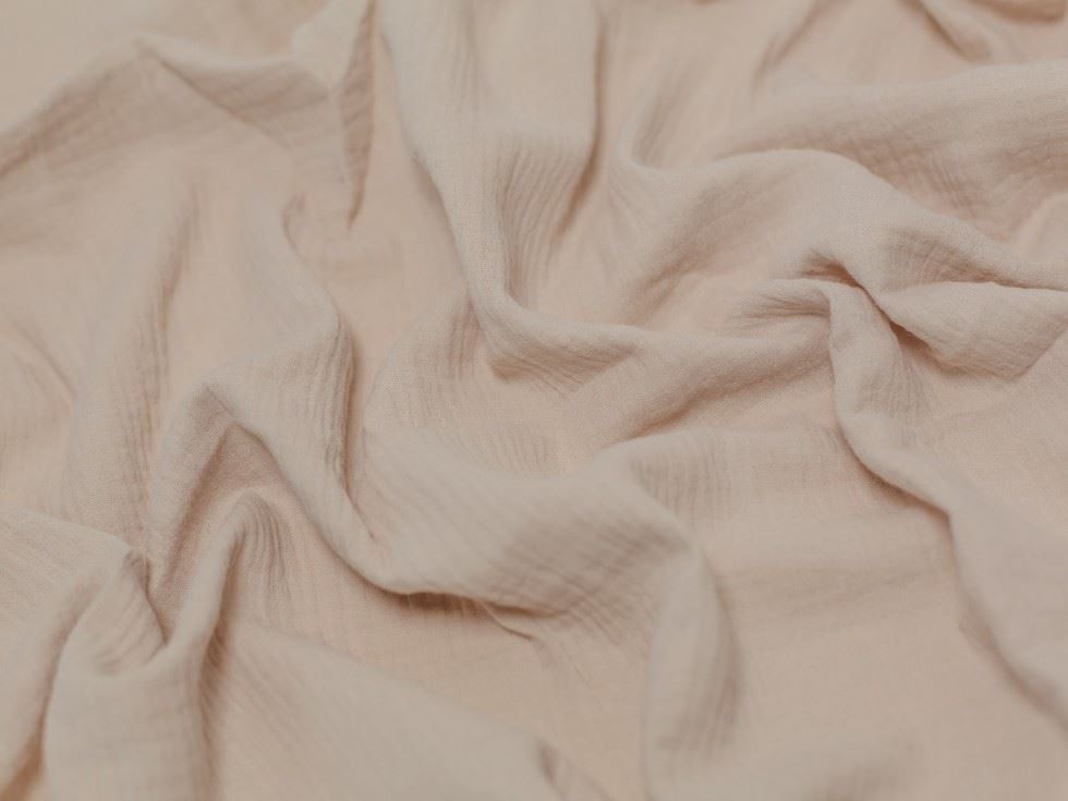 Minerva Core Range Fawn Cotton Double Gauze Fabric