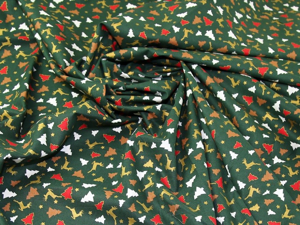 Bottle Green Deadstock 100% Cotton Fabric