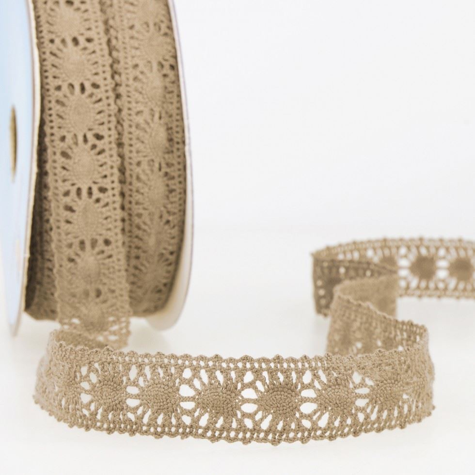 Stephanoise Taupe Cotton Lace Trim