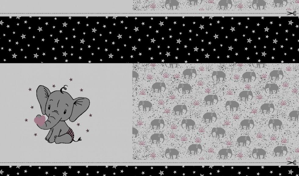 Grey Deadstock Cotton Jersey Stretch Knit Fabric Panel