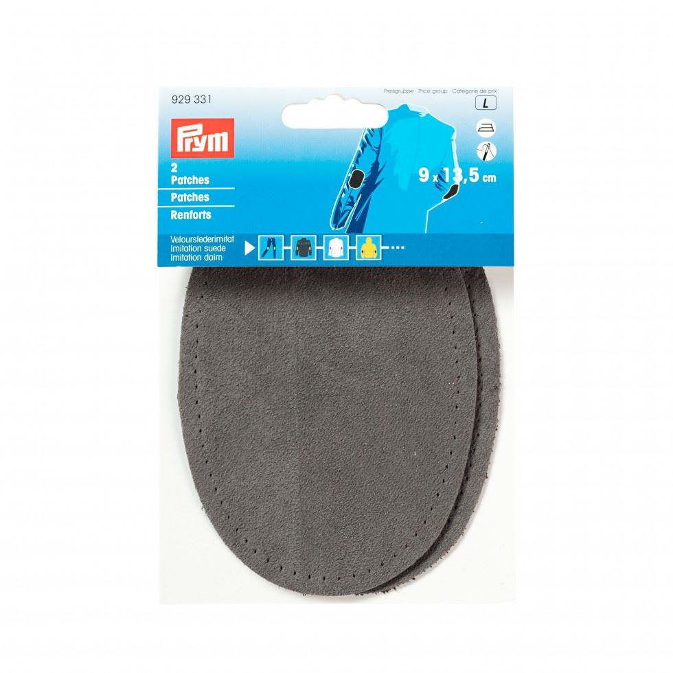 Prym Imitation Suede Elbow Patches Medium Grey