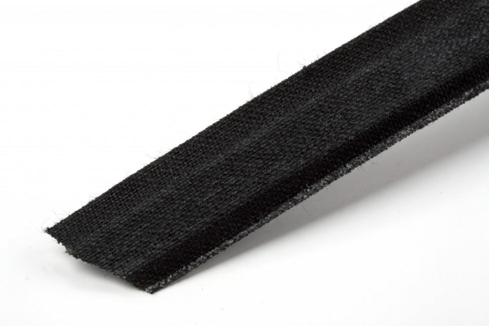 Hemline Black Cotton Covered Polyester Boning