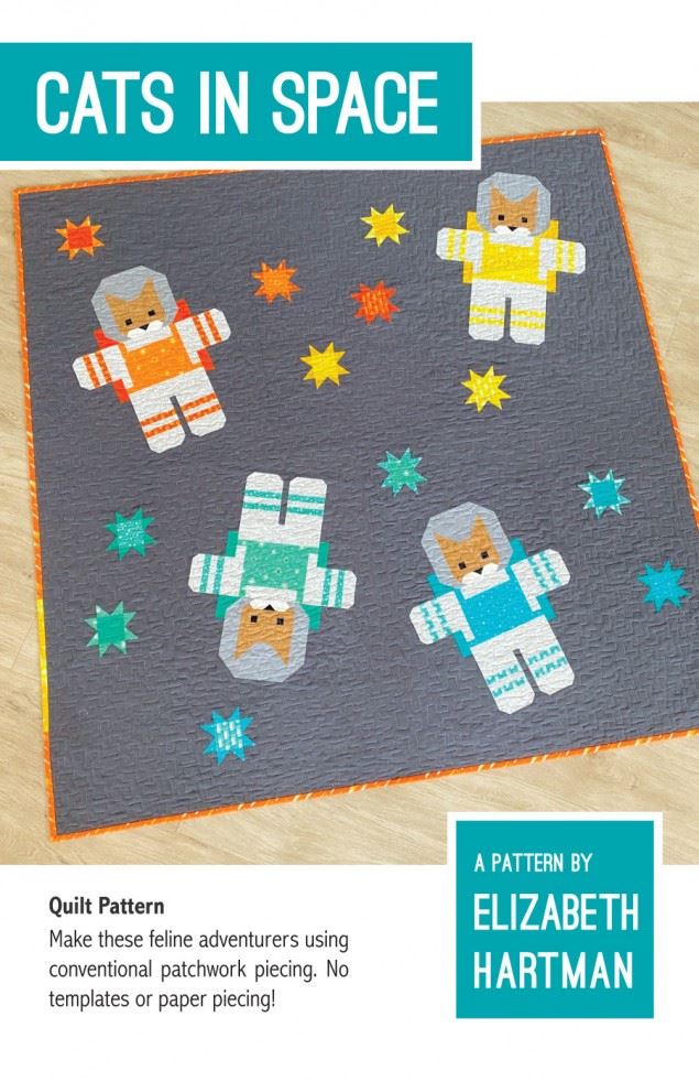 Elizabeth Hartman Quilting Pattern Cats In Space Quilt
 