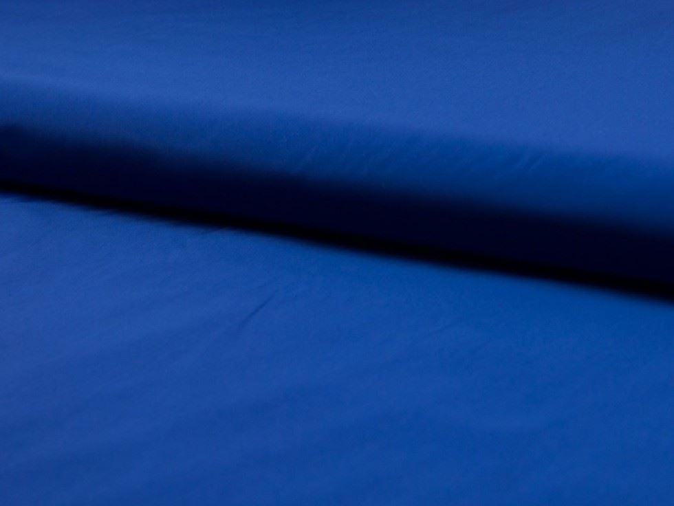 Royal Blue Deadstock Polyester Memory Raincoat Coating Fabric