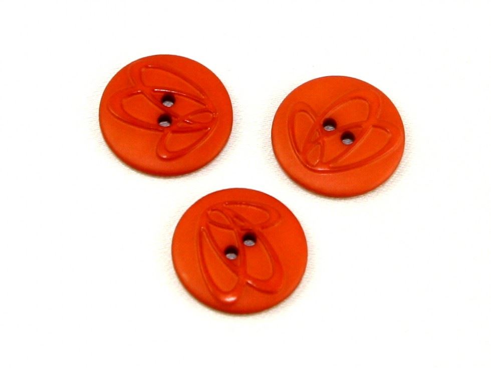 Dill Orange Embossed Swirl Buttons (Value Pack)