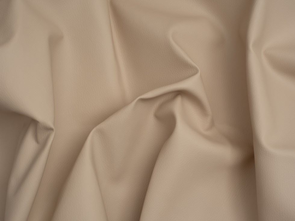 Minerva Core Range Textured Faux Leather Fabric Cream