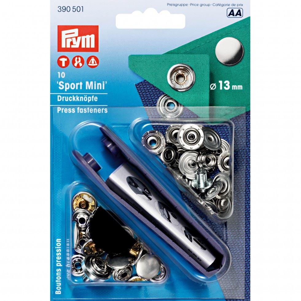 Prym Mini Sport Snaps Press Fasteners Silver
 