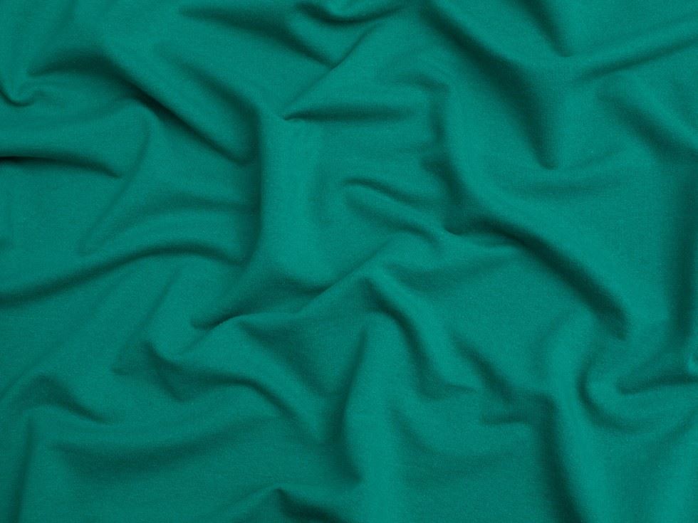 Minerva Core Range Petrol Recycled Loop Back French Terry Stretch Knit Fabric