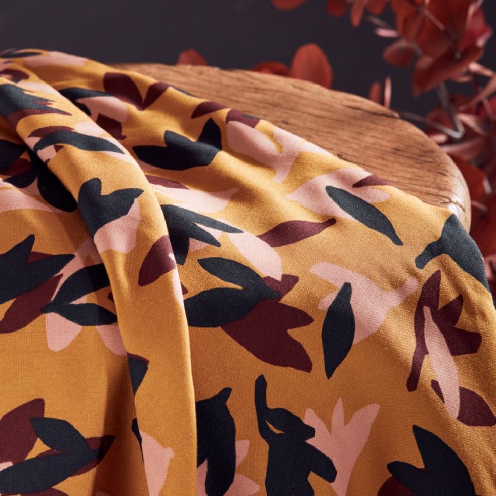 Atelier Brunette Seraphine Viscose Challis Fabric Ochre
 