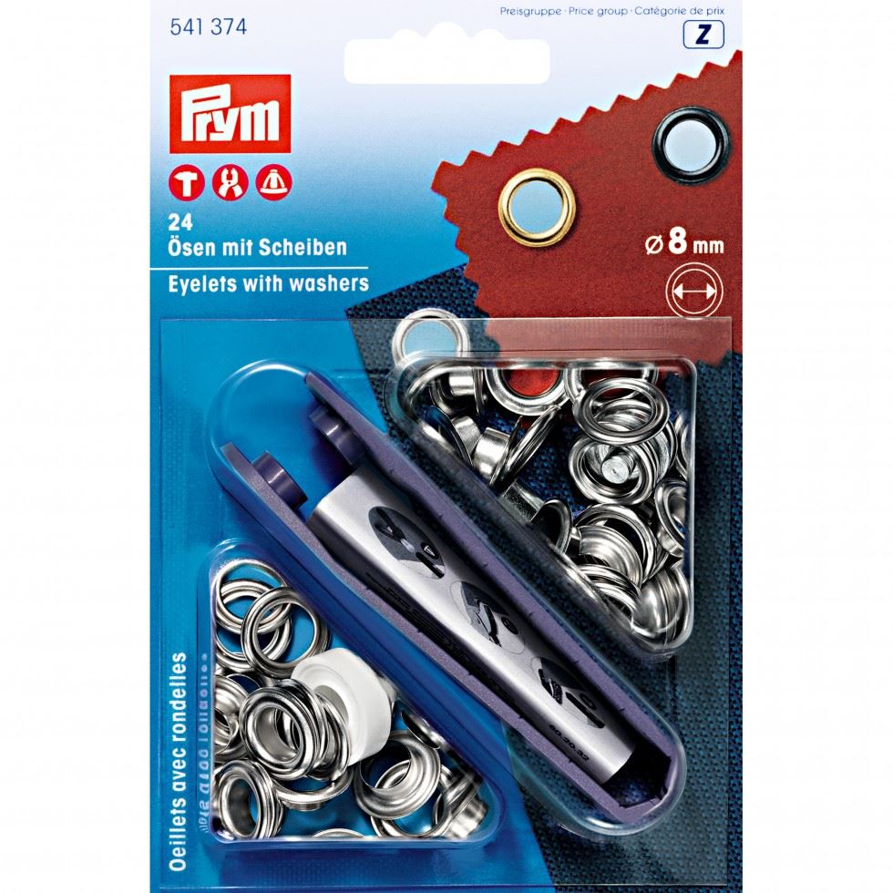 Prym Silver Metal Eyelets With Washers