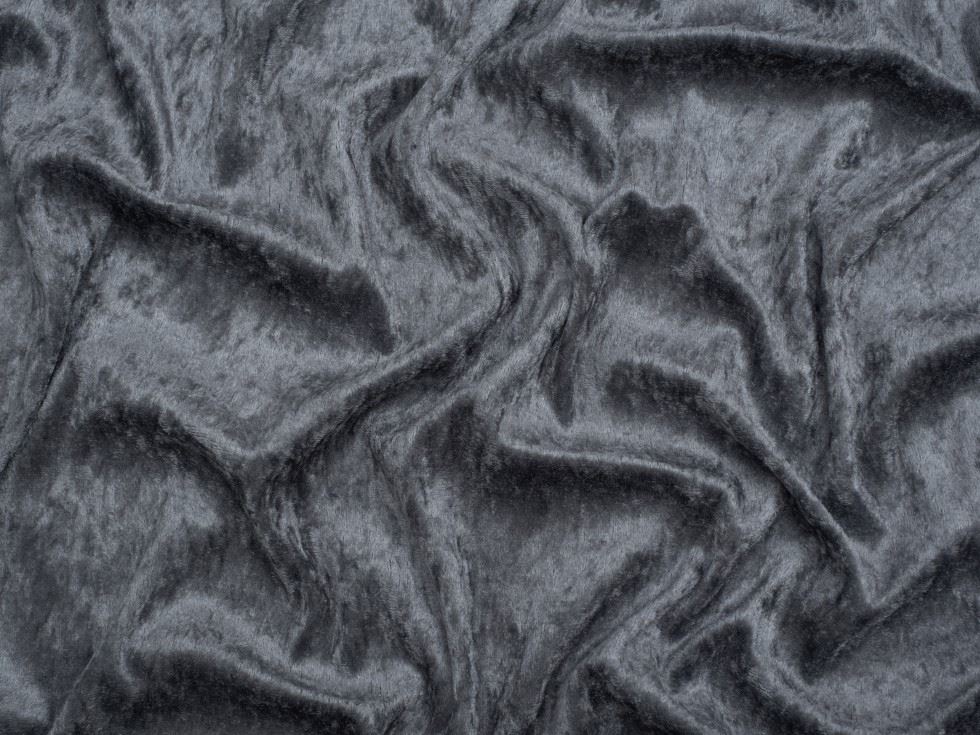 Minerva Core Range Grey Crush Velvet Stretch Knit Fabric