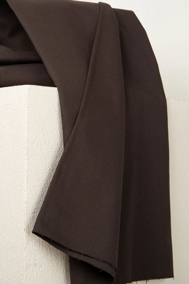 Atelier Brunette Cotton Canvas Fabric Oat Chocolate
 