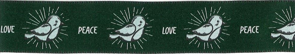 Berisfords Peace Chick Ribbon Forest