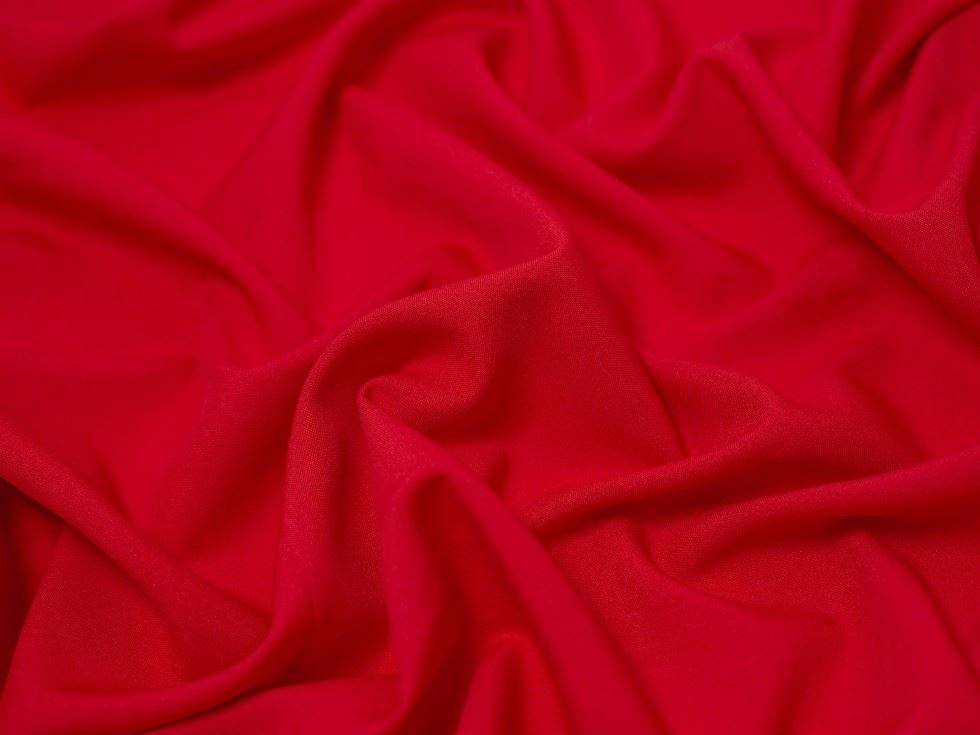 Minerva Core Range Polyester Suiting Fabric Red
 