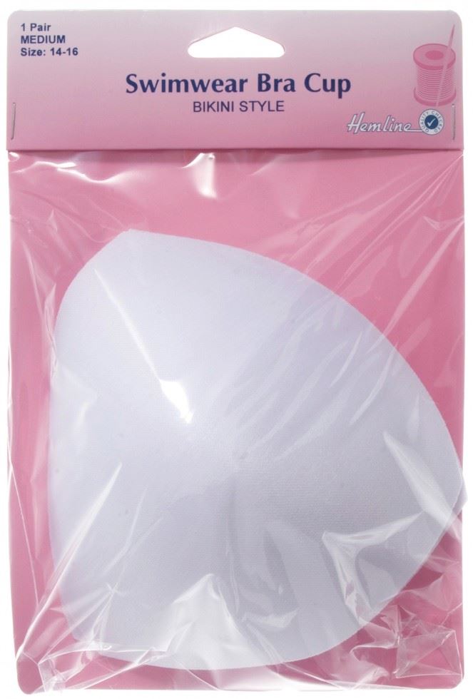 Minerva Swimwear Bra Cups White Hemline H962.m