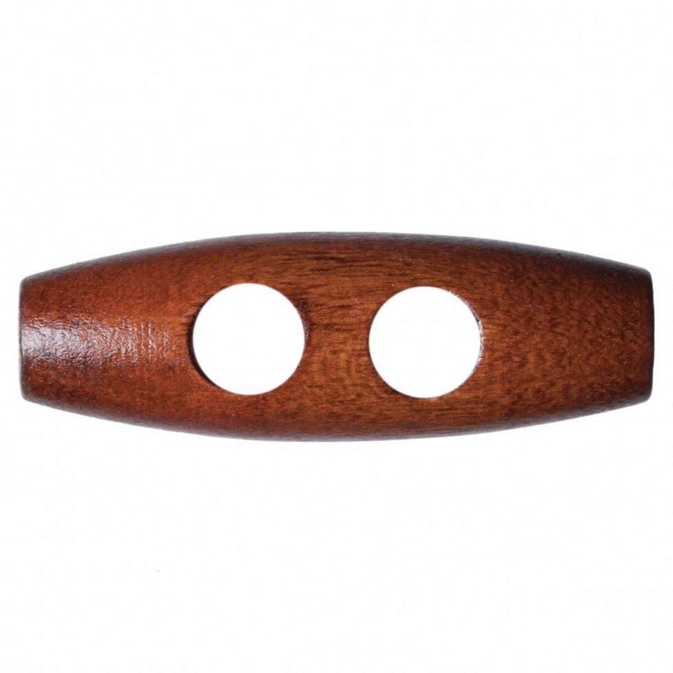 Hemline Dark Natural Wood Toggles