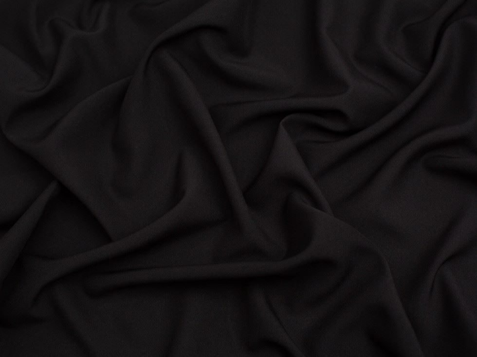 Minerva Core Range Sensation Stretch Woven Sheer Chiffon Fabric Black
 