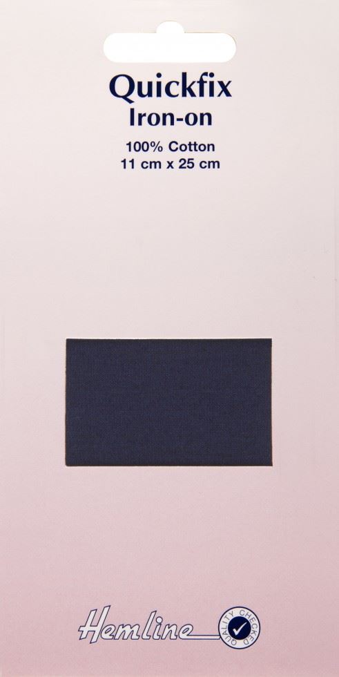 Hemline Navy Blue Cotton Patches