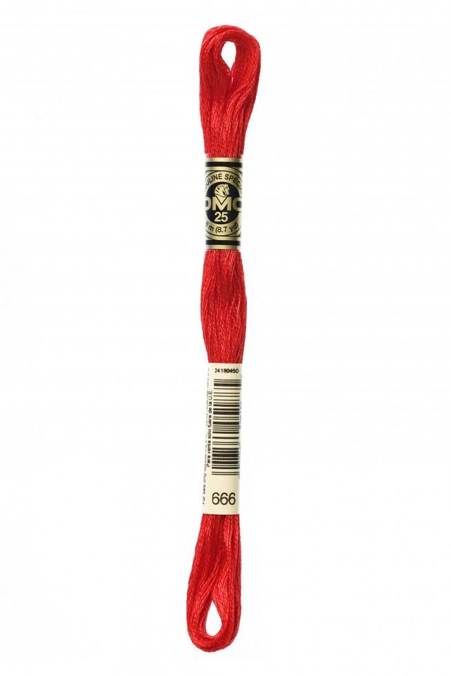 DMC Stranded Cotton Embroidery Thread 666
 
