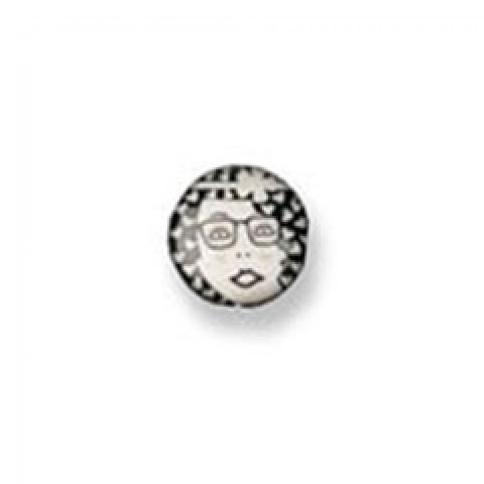 Trimits Black & White Art Deco Face Buttons