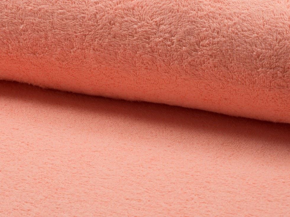 Deadstock Cotton Terry Towelling Fabric Salmon
 