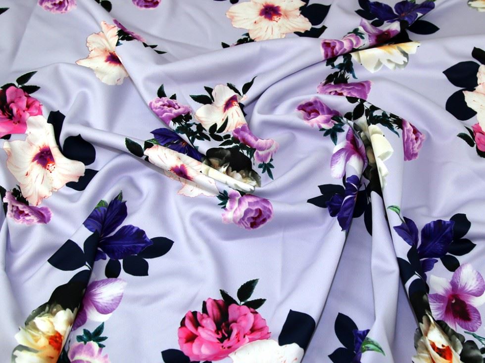 Lady Mcelroy Lilac Scuba Stretch Knit Fabric