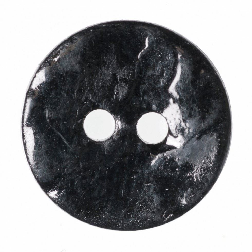 Hemline Black Round Shell Buttons