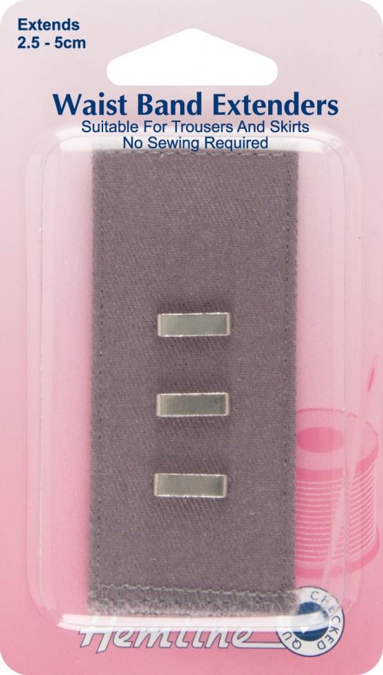 Hemline Light Grey Waistband Extender Buttons