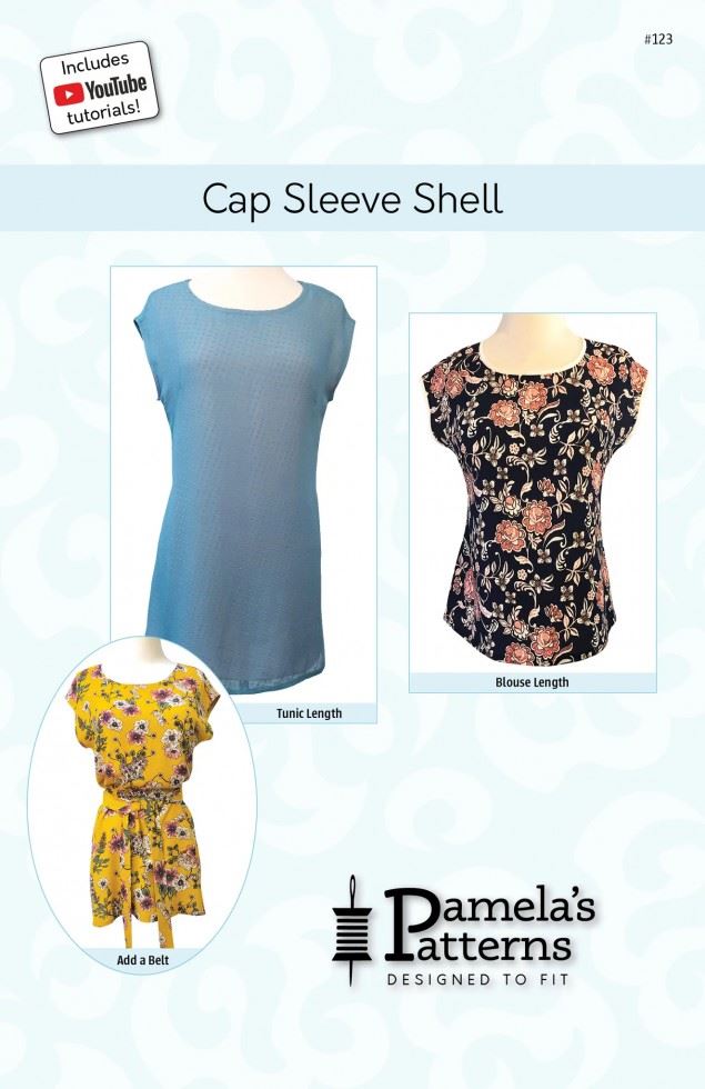 Pamelas Patterns Paper Sewing Pattern Cap Sleeve Shell
 