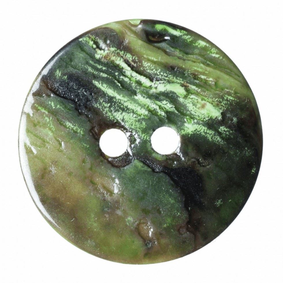 Hemline Lime Green Round Shell Buttons
