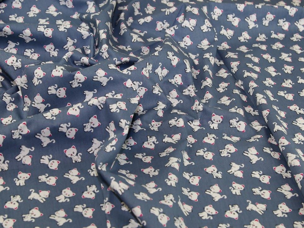 Grey Deadstock 100% Cotton Poplin Fabric