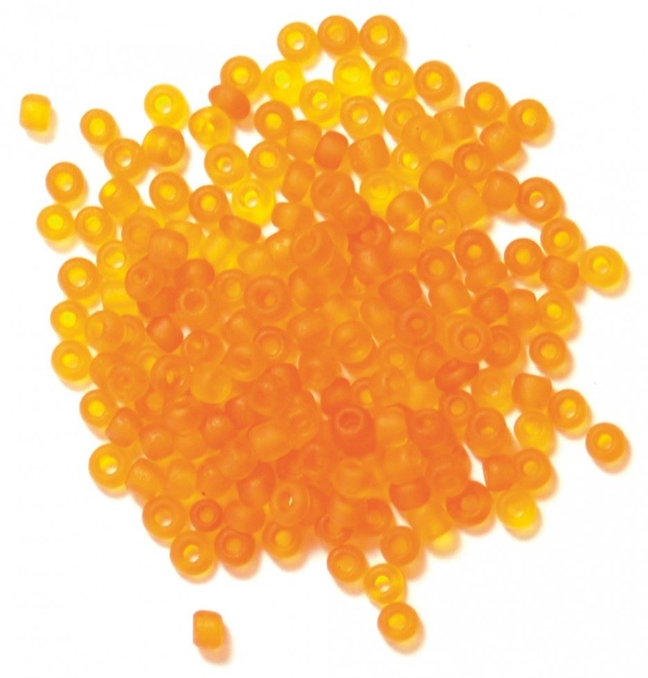 Craft Factory Orange Frosted Rocailles Beads