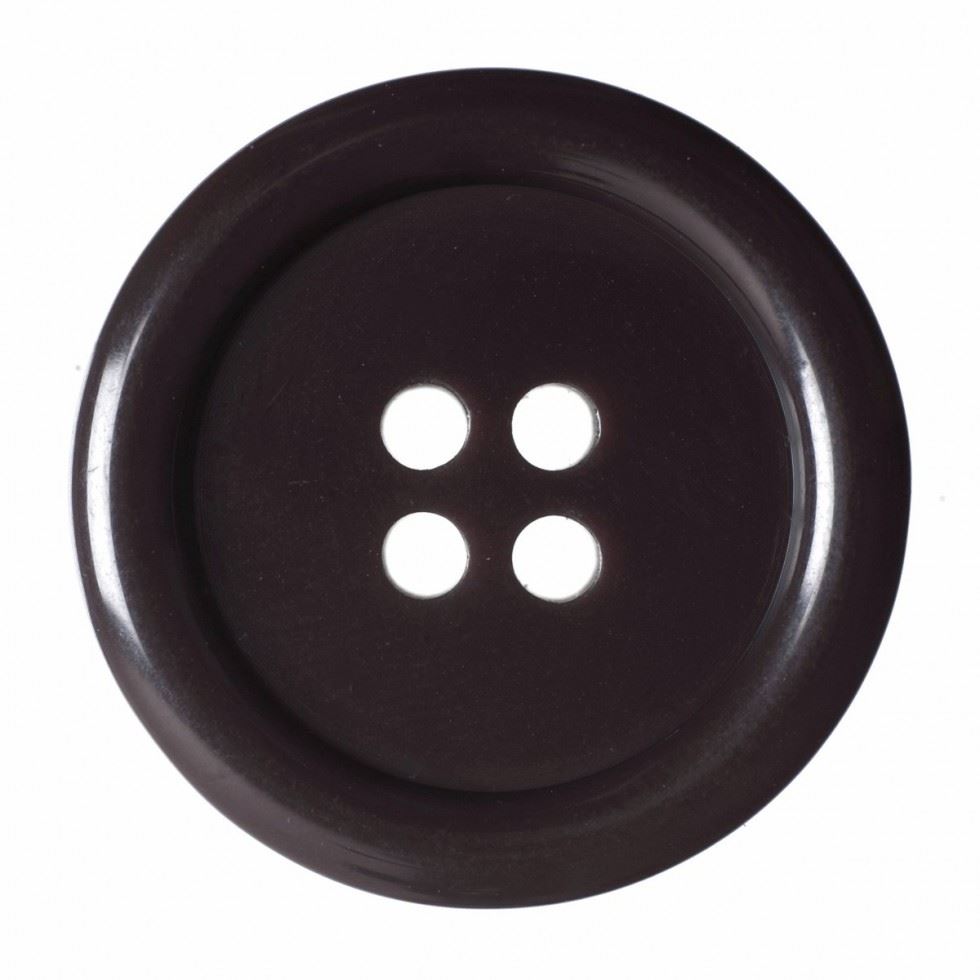 Hemline Brown Round Plastic Buttons