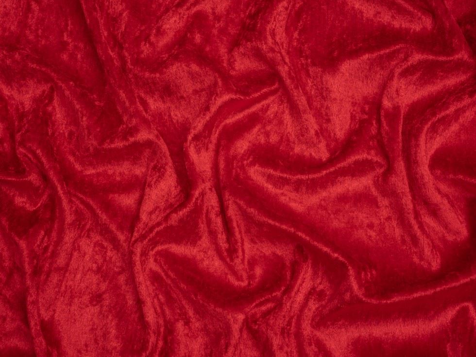 Minerva Core Range Red Crush Velvet Stretch Knit Fabric