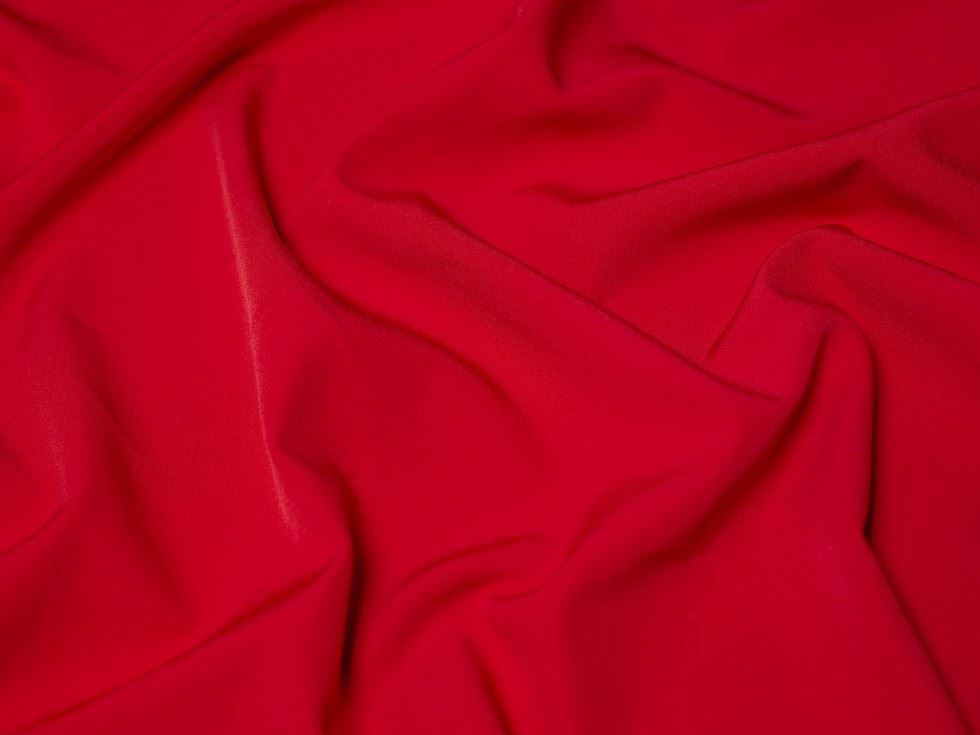 Minerva Core Range Red Barbi Four Way Stretch Suiting Fabric