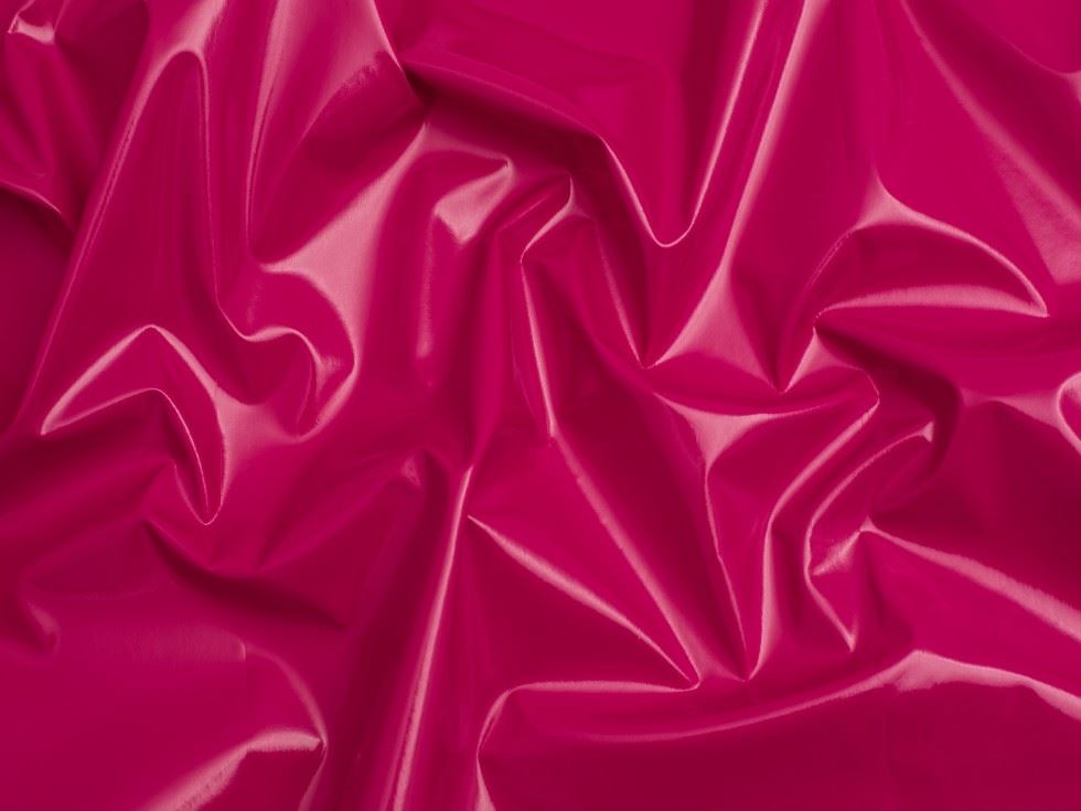 Minerva Core Range Glossy PVC Vinyl Fabric Cerise Pink
 