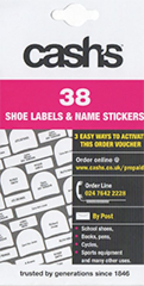 Cash Shoe Labels Name Stickers
 