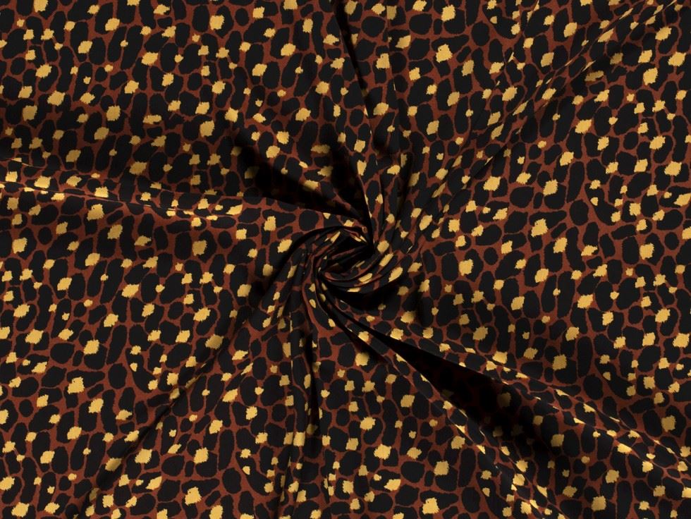 Viscose Challis Fabric Rust
 