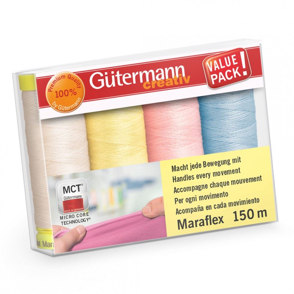 Gutermann Maraflex Elastic Stretch Thread Set Pastels
