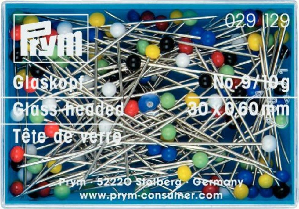 Prym Assorted Colours Glass Headed Pins