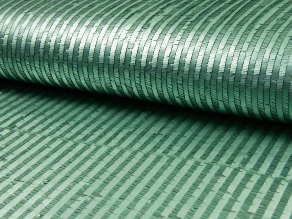 Mint Green Deadstock Sequin Mesh Fabric