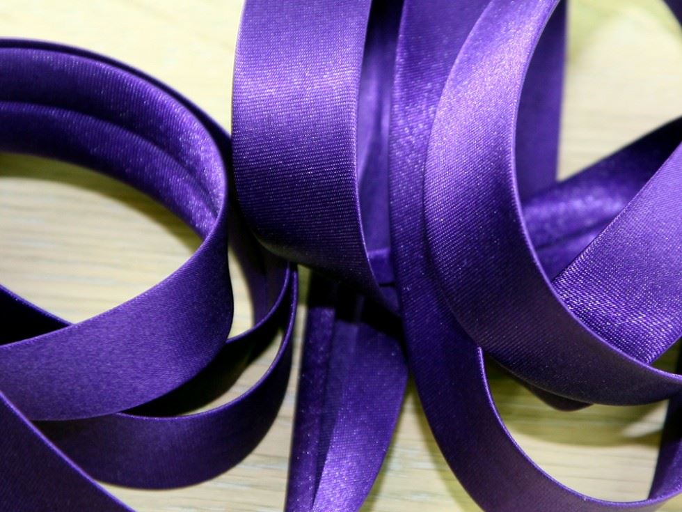 Prym Purple Duchesse Satin Bias Binding Tape