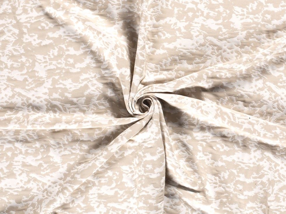 Stretch Woven Viscose Bengaline Fabric Beige
 