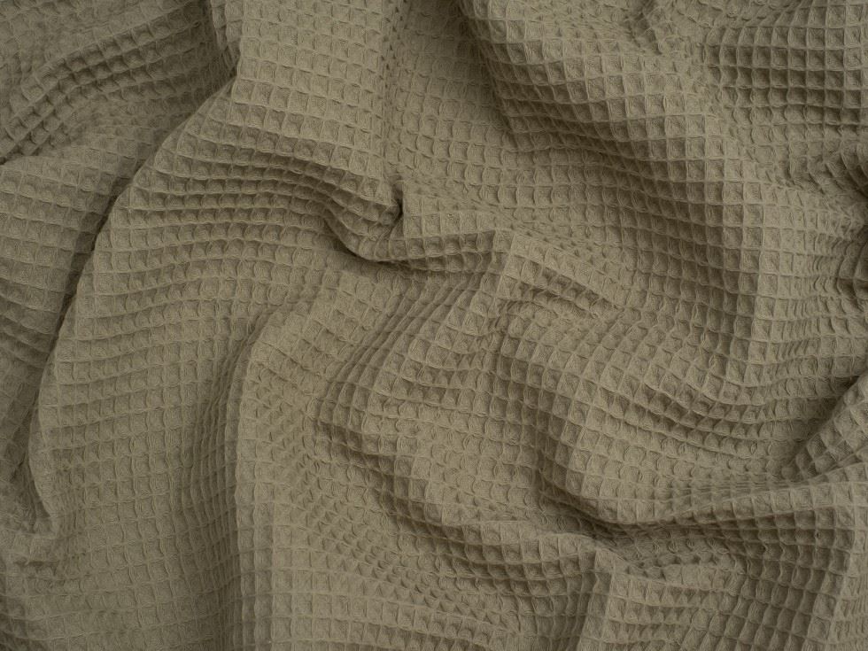 Minerva Core Range Khaki Medium Cotton Waffle Fabric