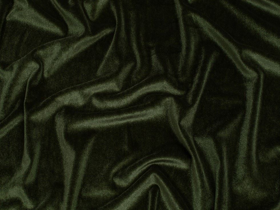 Minerva Core Range Khaki Panne Velvet Stretch Knit Fabric