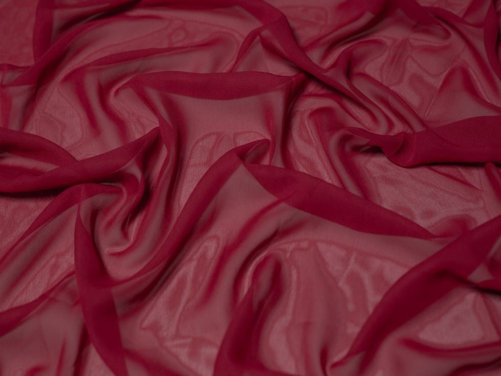 Minerva Core Range Bordeaux Sheer Chiffon Fabric