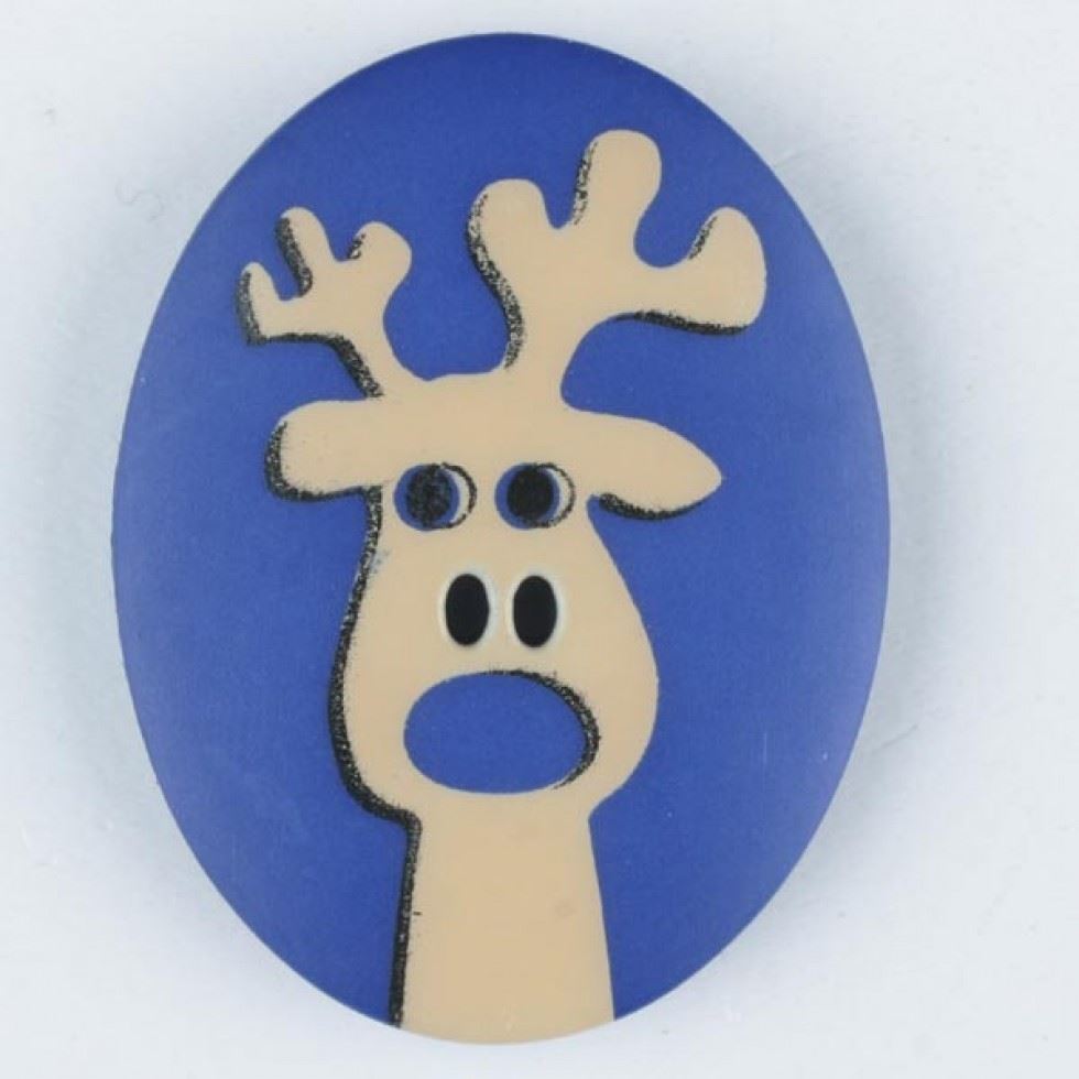 Dill Reindeer Christmas Buttons (Value Pack) Blue
 