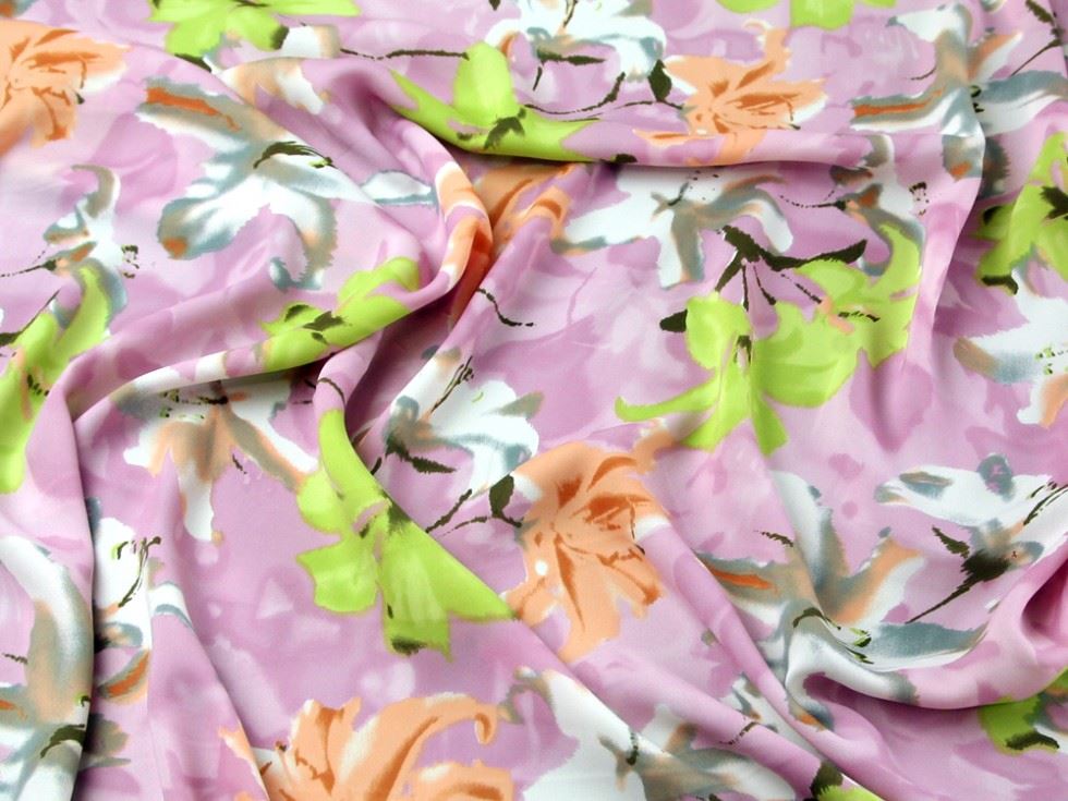 John Kaldor Rose Pink Hermione Crepe Fabric