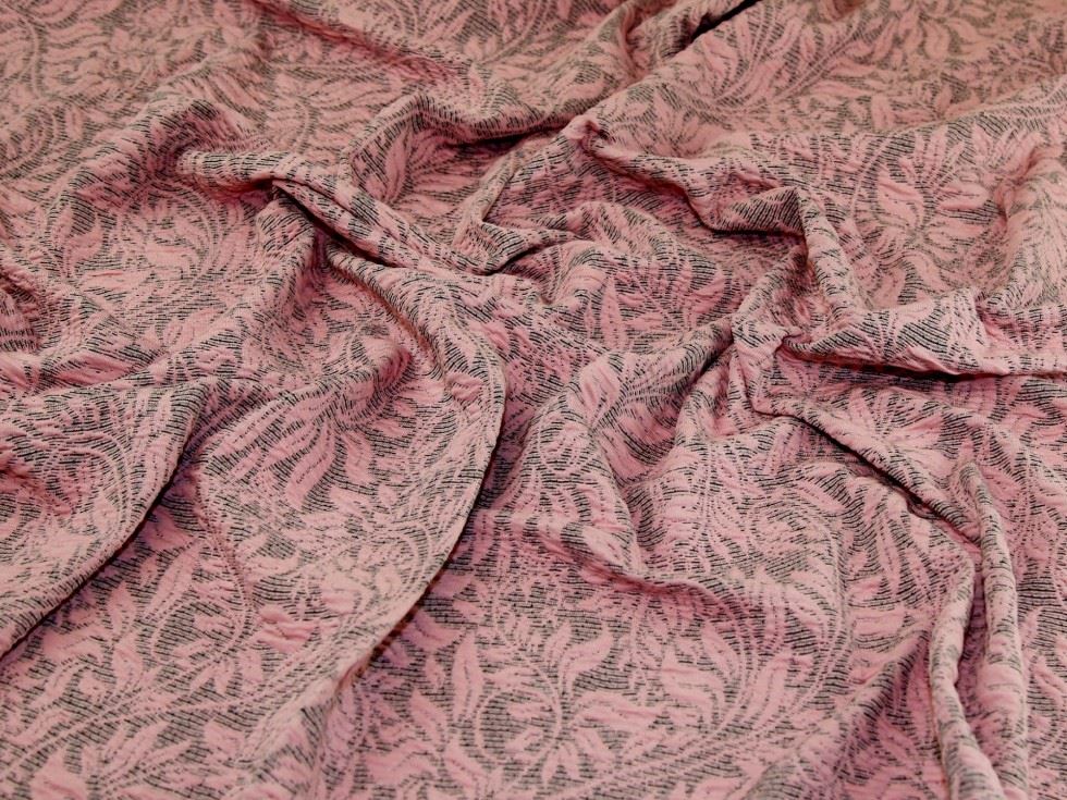 Blush Pink Deadstock Textured Stretch Knit Fabric