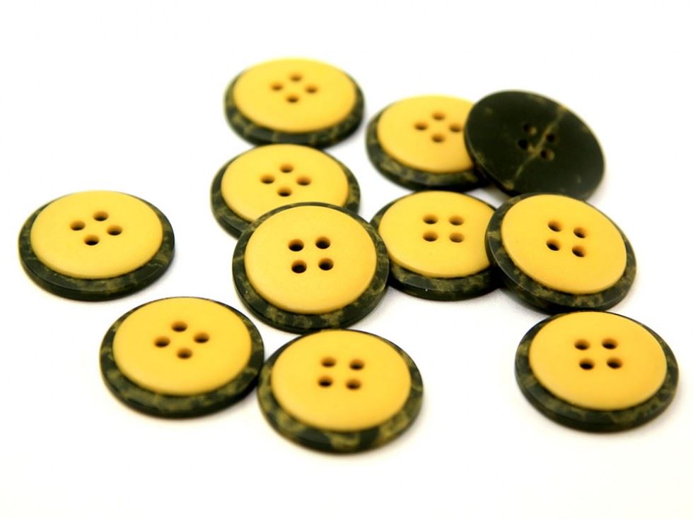 Dill Yellow Two Toned Buttons (Value Pack)